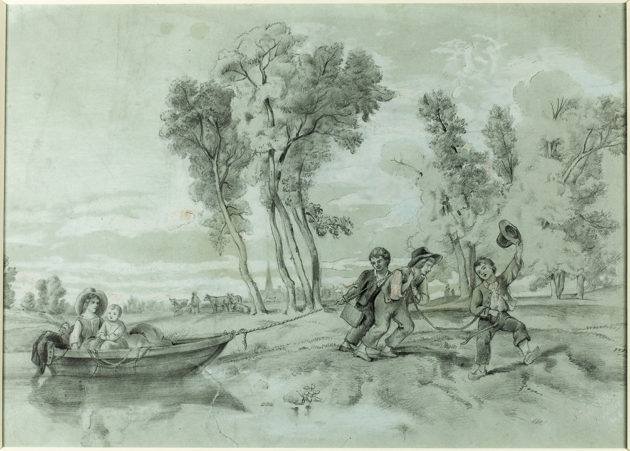 Una escena campestre de John La Farge
