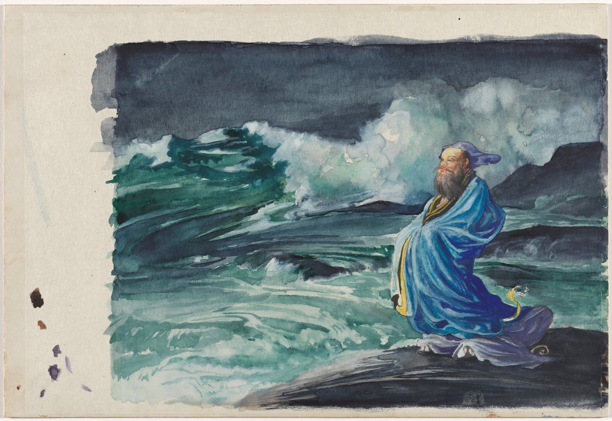 Un Rishi provocando una tormenta de John La Farge