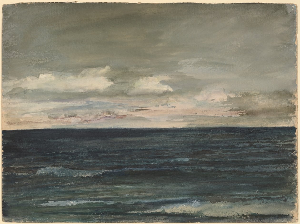 Estudio de lección en la costa de Jersey de John La Farge