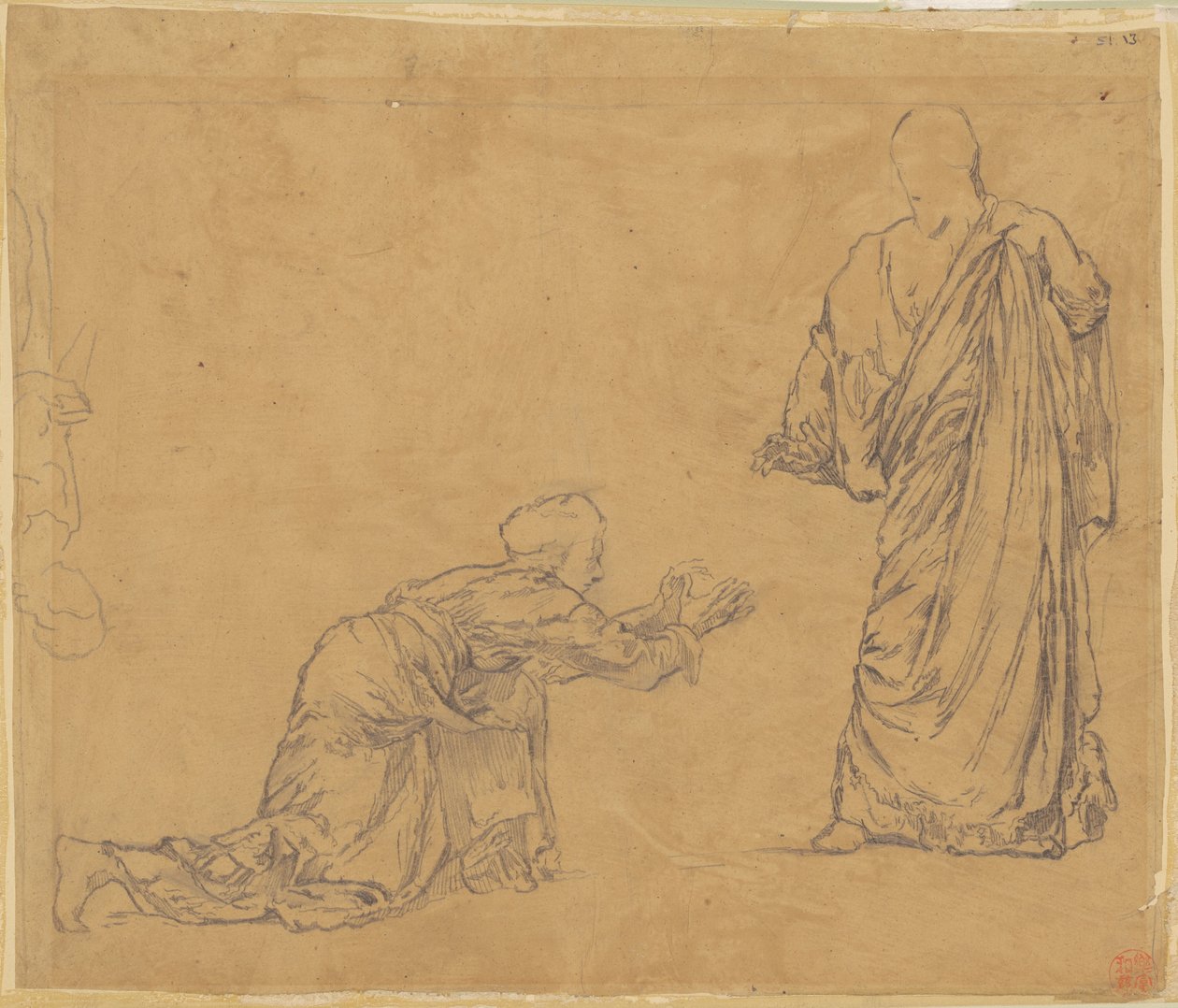 Estudio para "Cristo apareciendo a María" de John La Farge