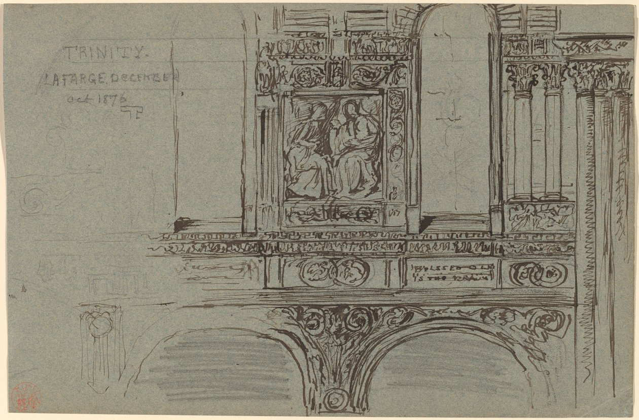Iglesia de la Trinidad, Boston (nave) - Estudio de Mural de John La Farge