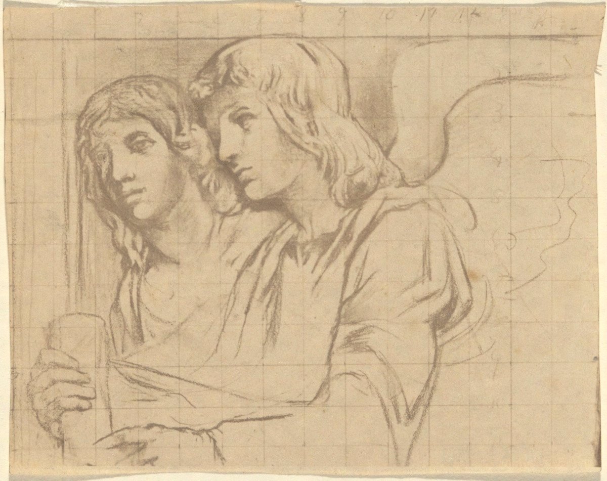 Dos ángeles para Trinity Church, Boston de John La Farge