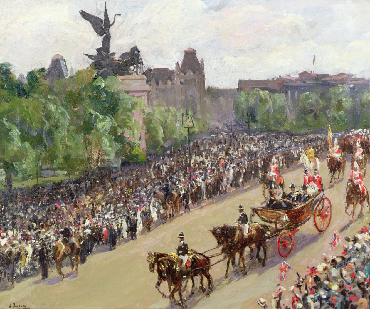Una Procesión Estatal, Hyde Park Corner de John Lavery