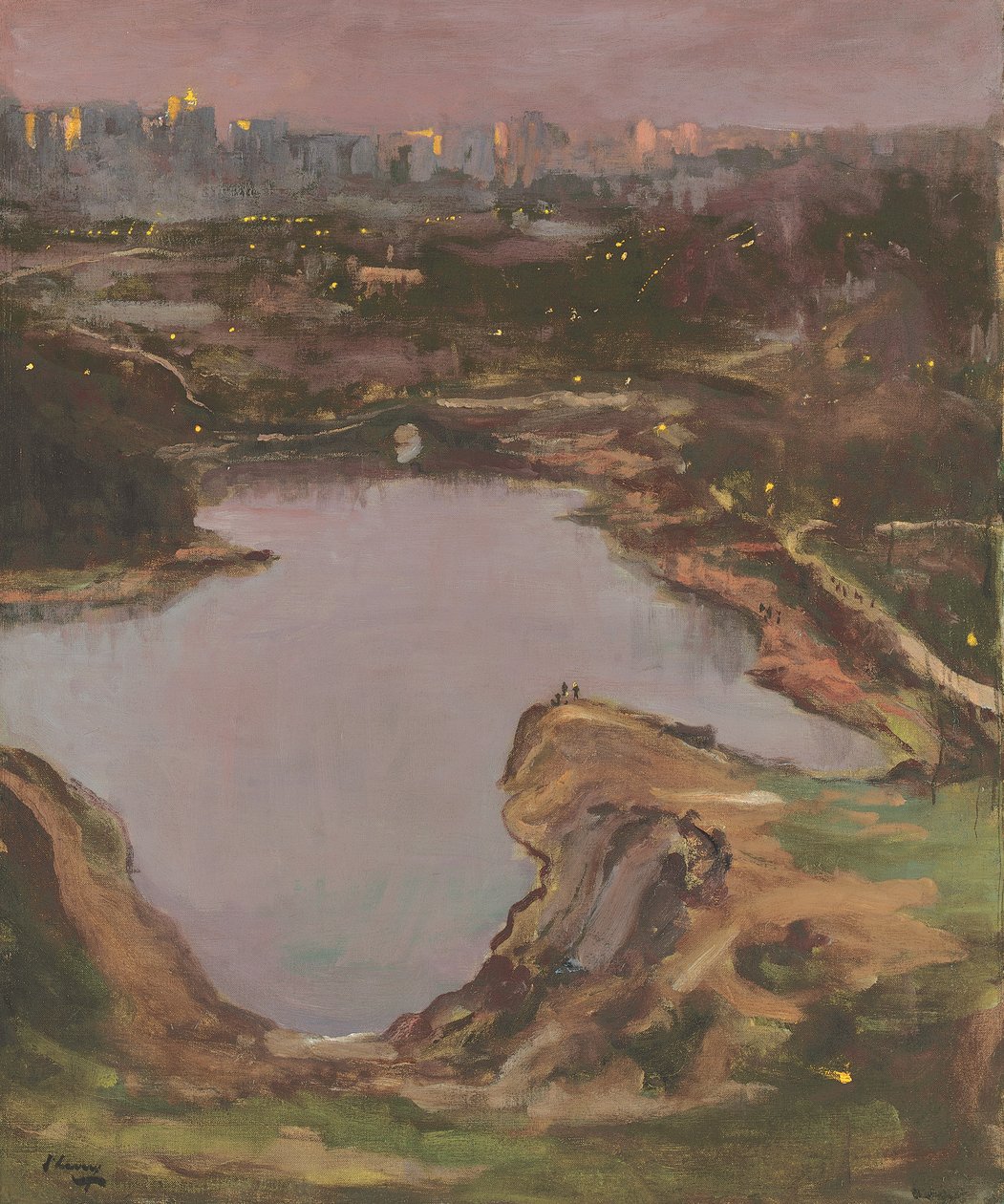 Central Park, Atardecer de John Lavery