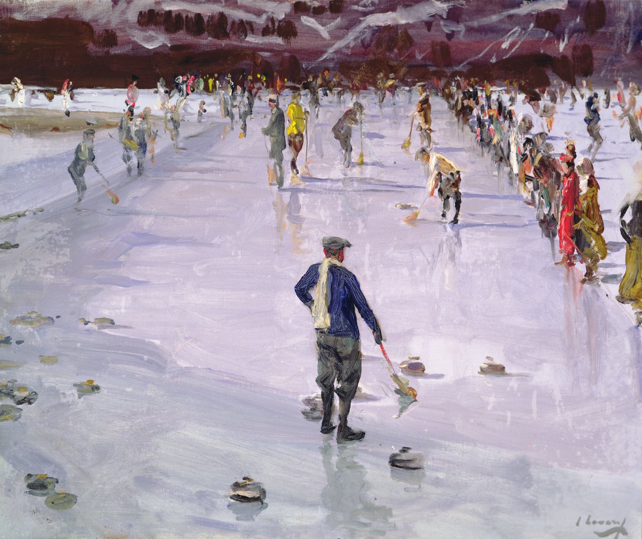 Curling en Wengen de John Lavery