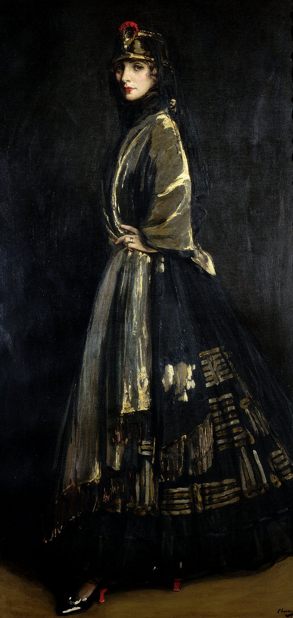 Avellana en negro y oro, 1916 de John Lavery