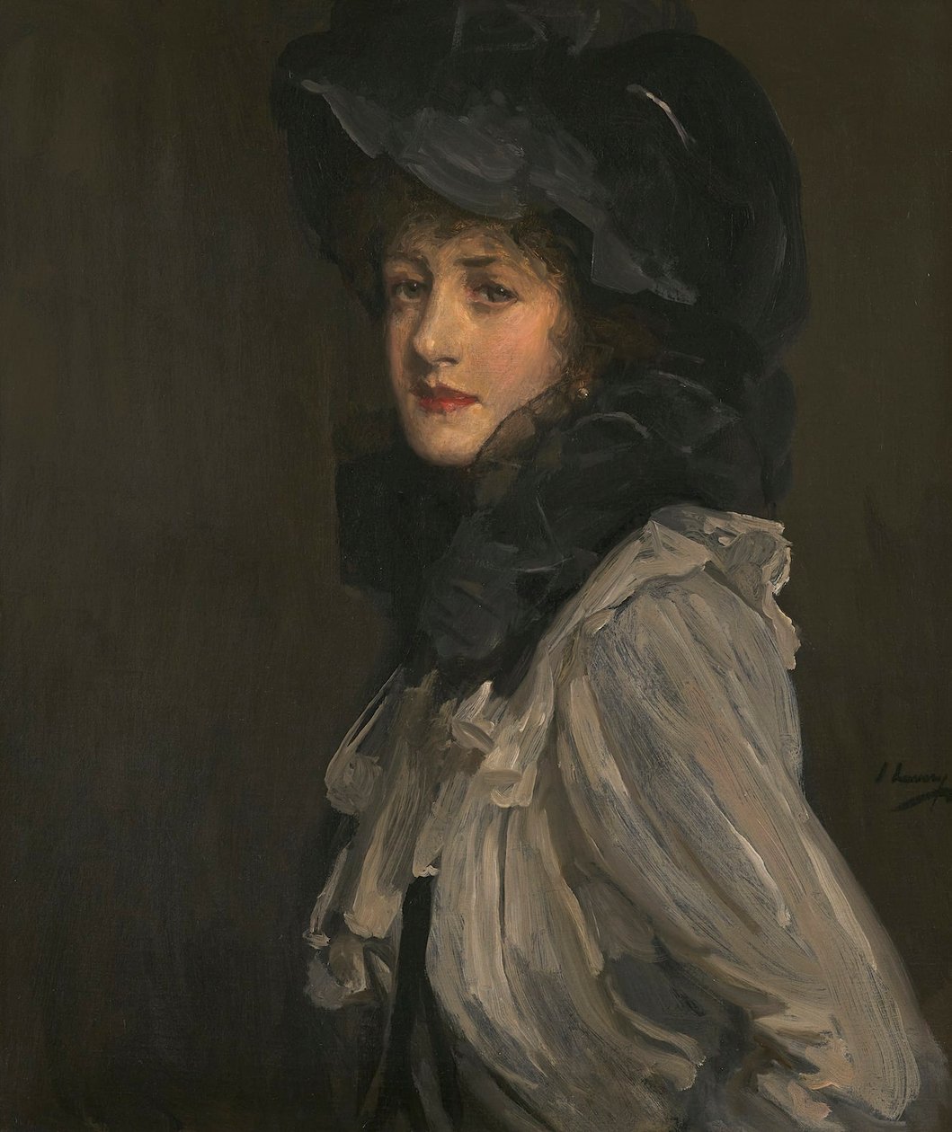 Dama de gris y negro de John Lavery
