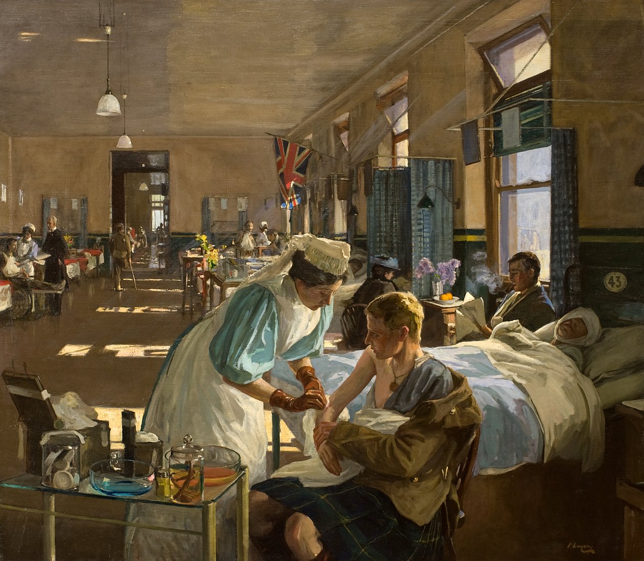 Los primeros heridos en el Hospital de Londres, agosto de 1914 de John Lavery