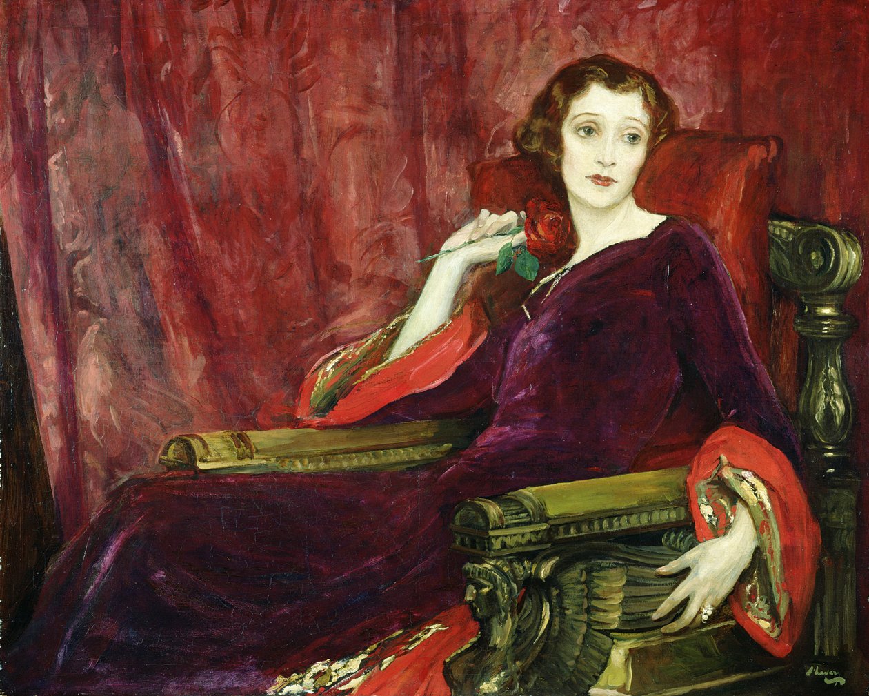 La rosa roja, 1923 de John Lavery
