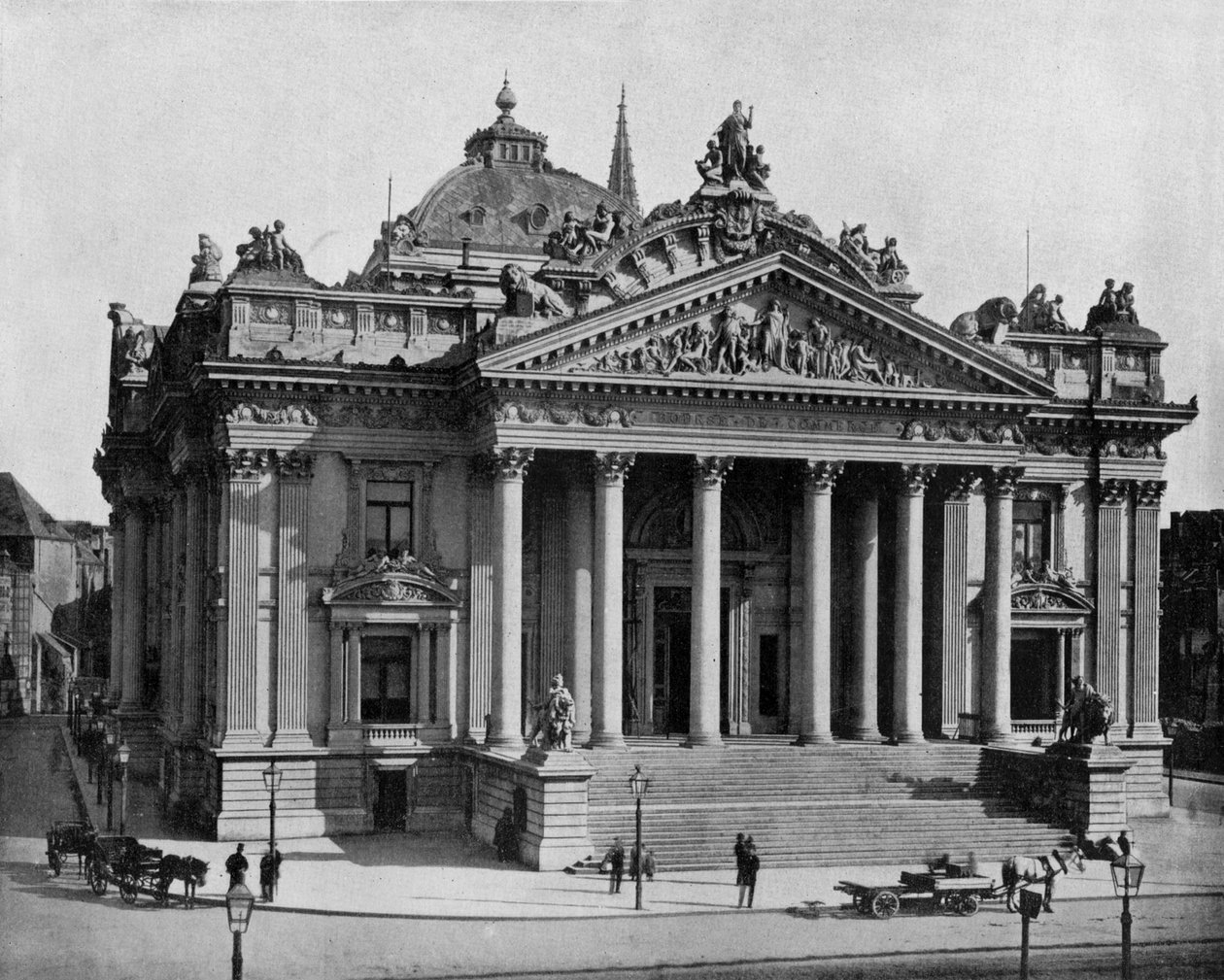 Bolsa de valores en Bruselas, c. 1900 de John Lawson Stoddard