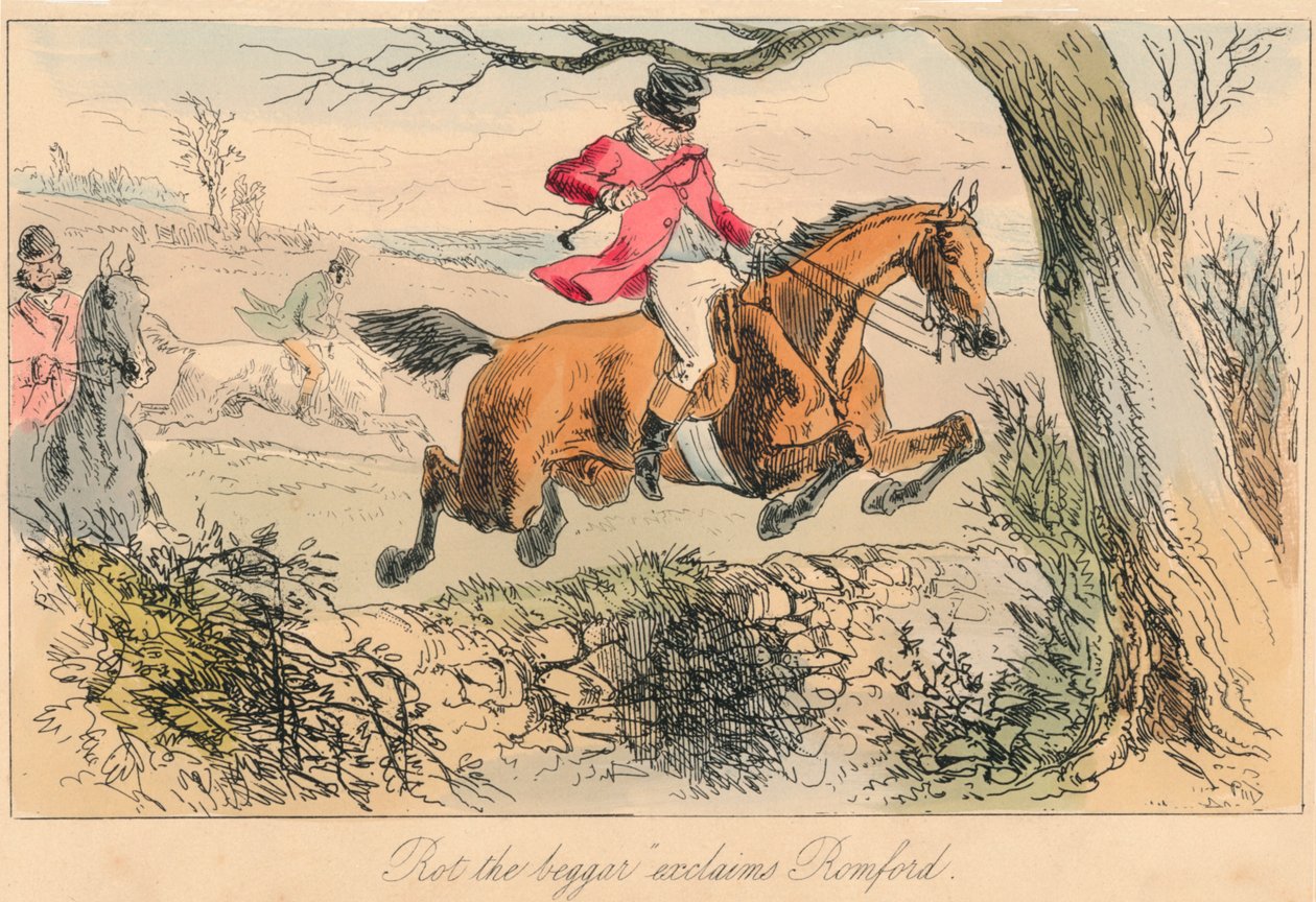 Rot el mendigo exclama Romford de John Leech, Hablot Knight Browne