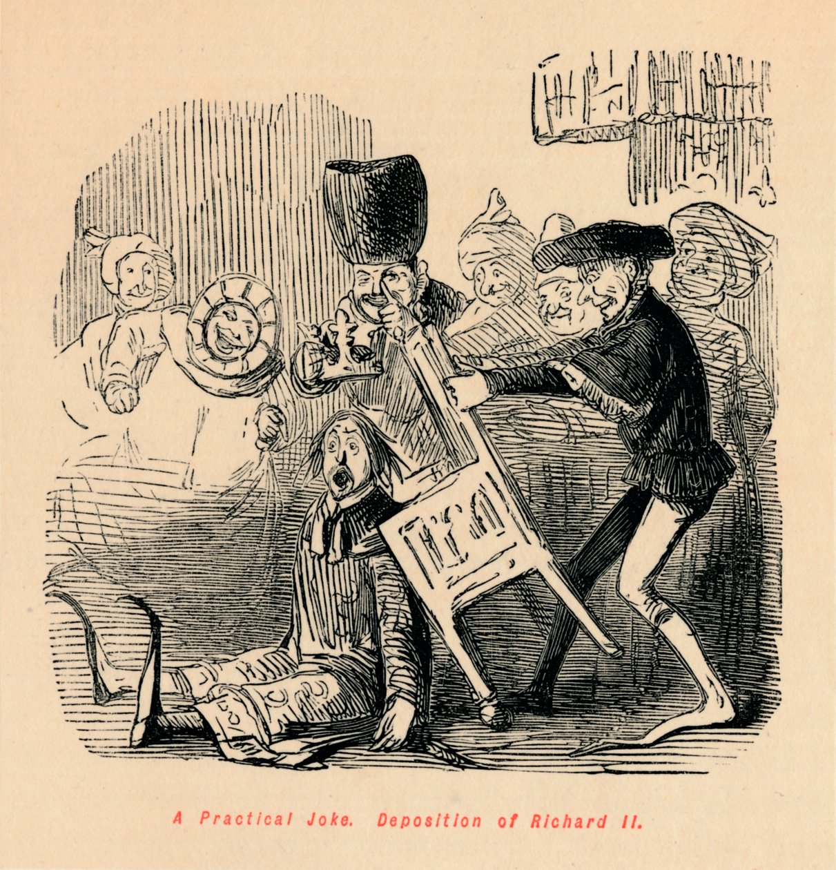 Una broma práctica. Depósito de Ricardo II, c1860 de John Leech