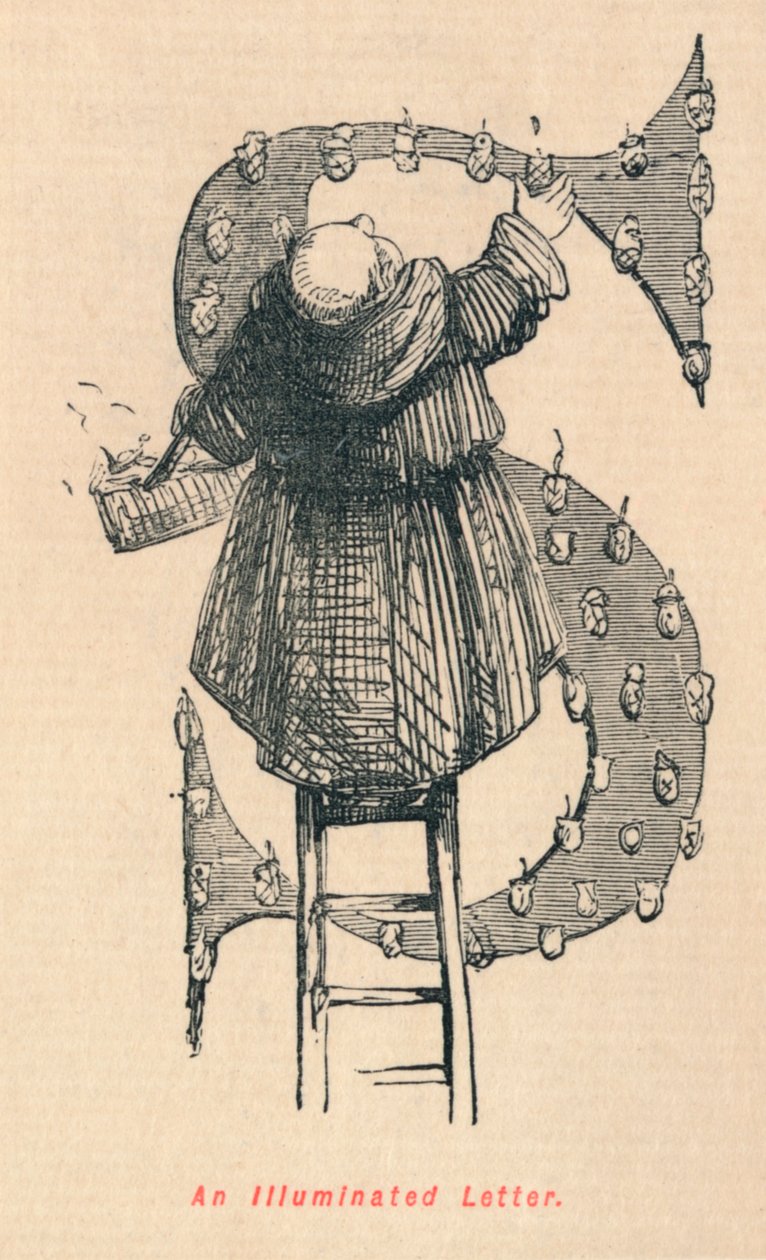 Una letra iluminada, c1860 de John Leech