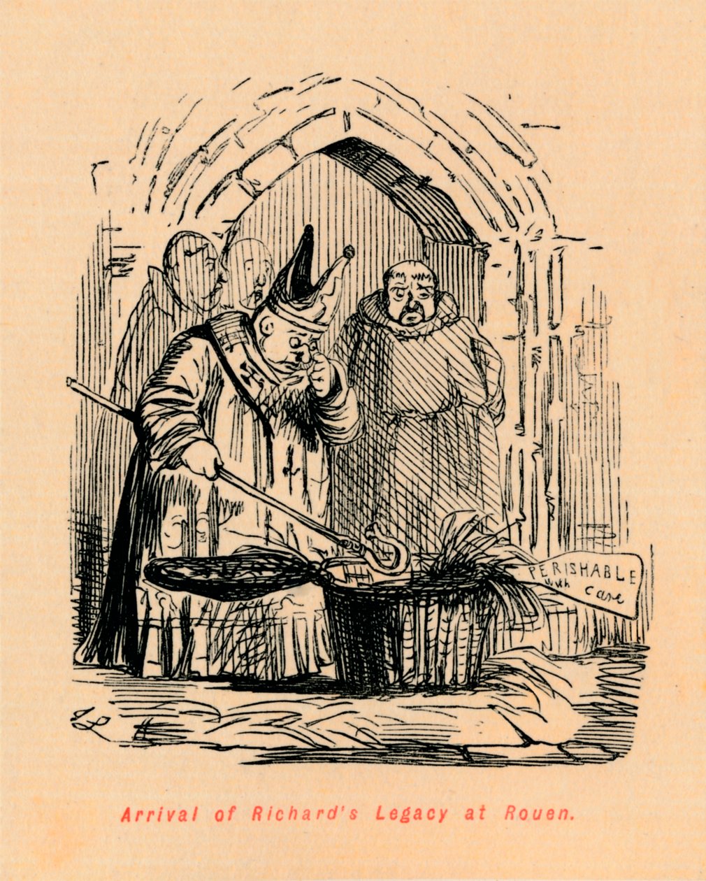 Llegada del legado de Ricardo a Rouen, c1860 de John Leech
