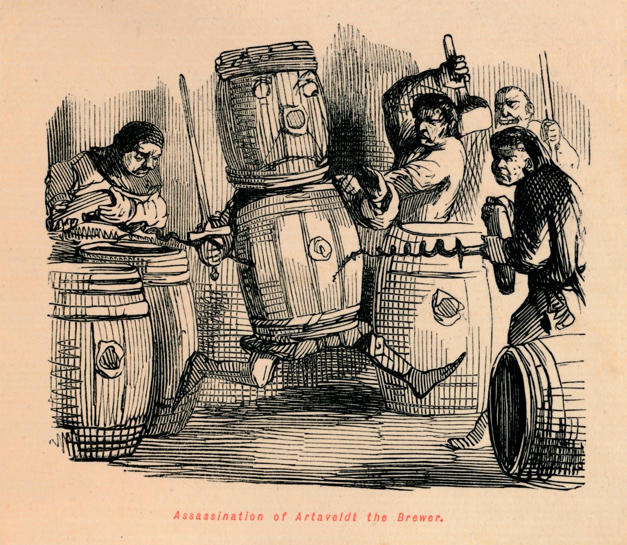 Asesinato de Artaveldt el Cervecero, c1860 de John Leech