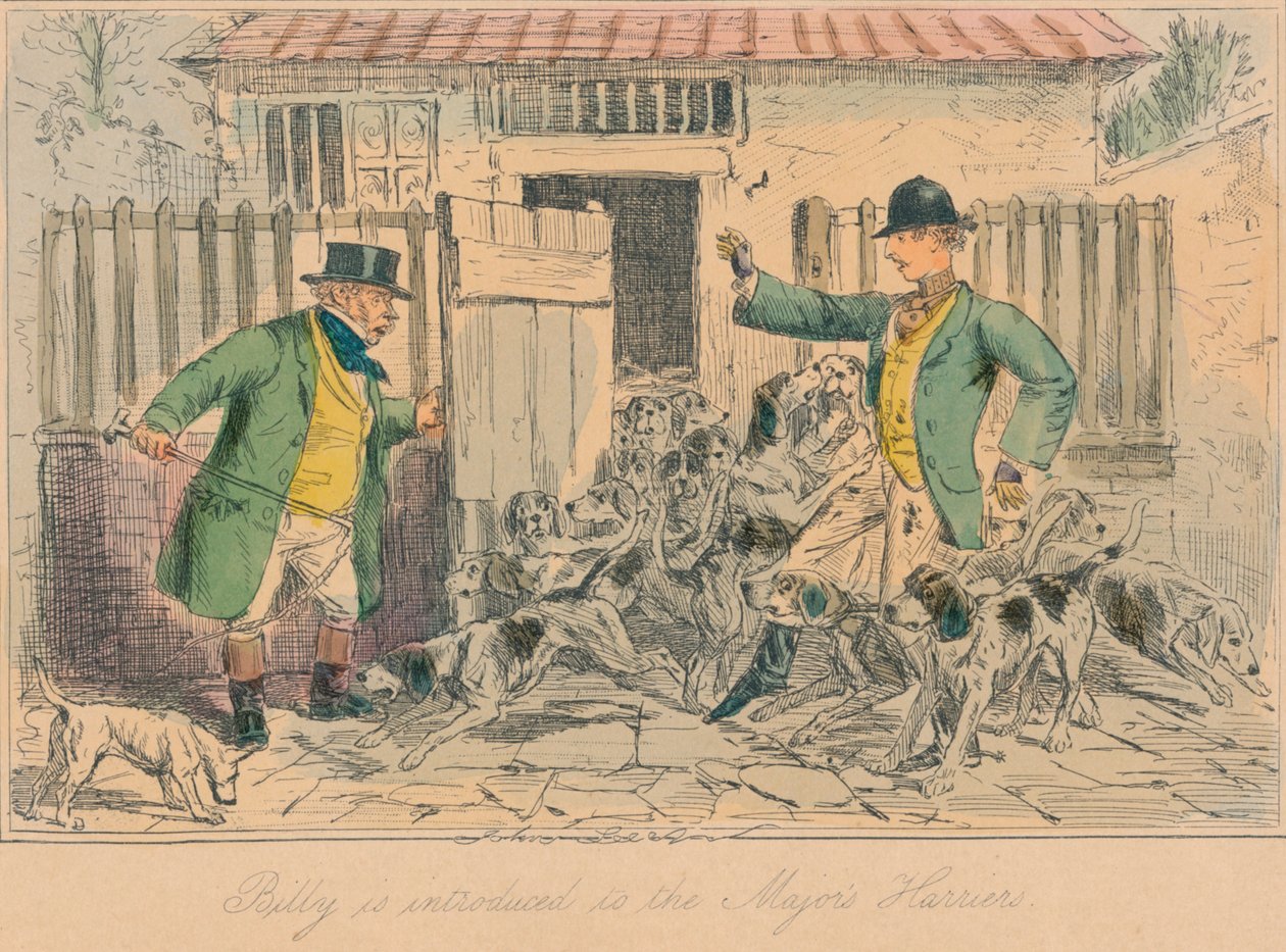 Billy es presentado a los Harriers de los Mayores, 1858 de John Leech