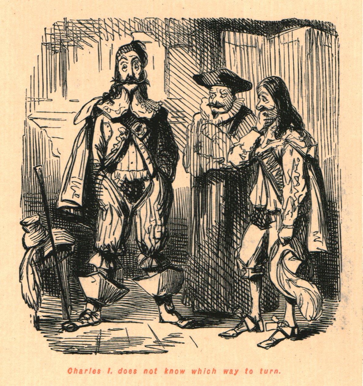 Carlos I no sabe a dónde ir de John Leech
