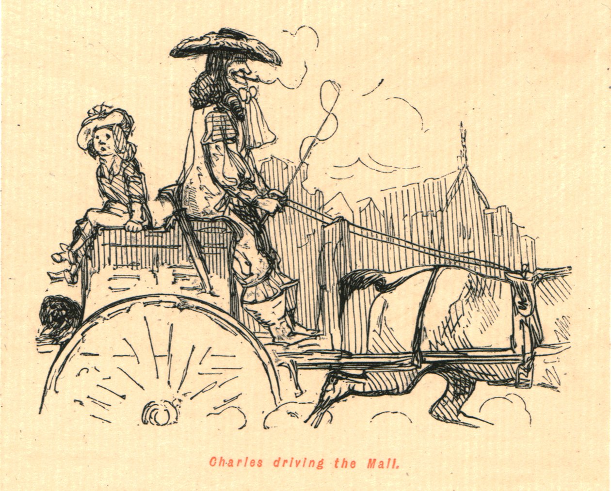 Carlos conduciendo el Mall, 1897 de John Leech