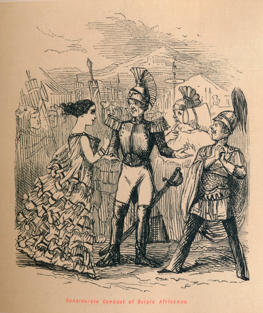 Conducta considerada de Escipión Africano, 1852 de John Leech