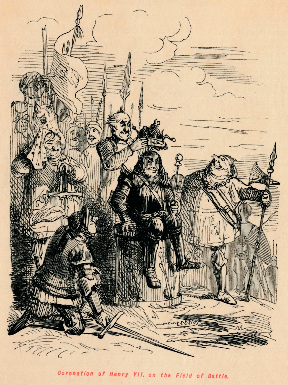 Coronación de Enrique VII en el campo de batalla de John Leech