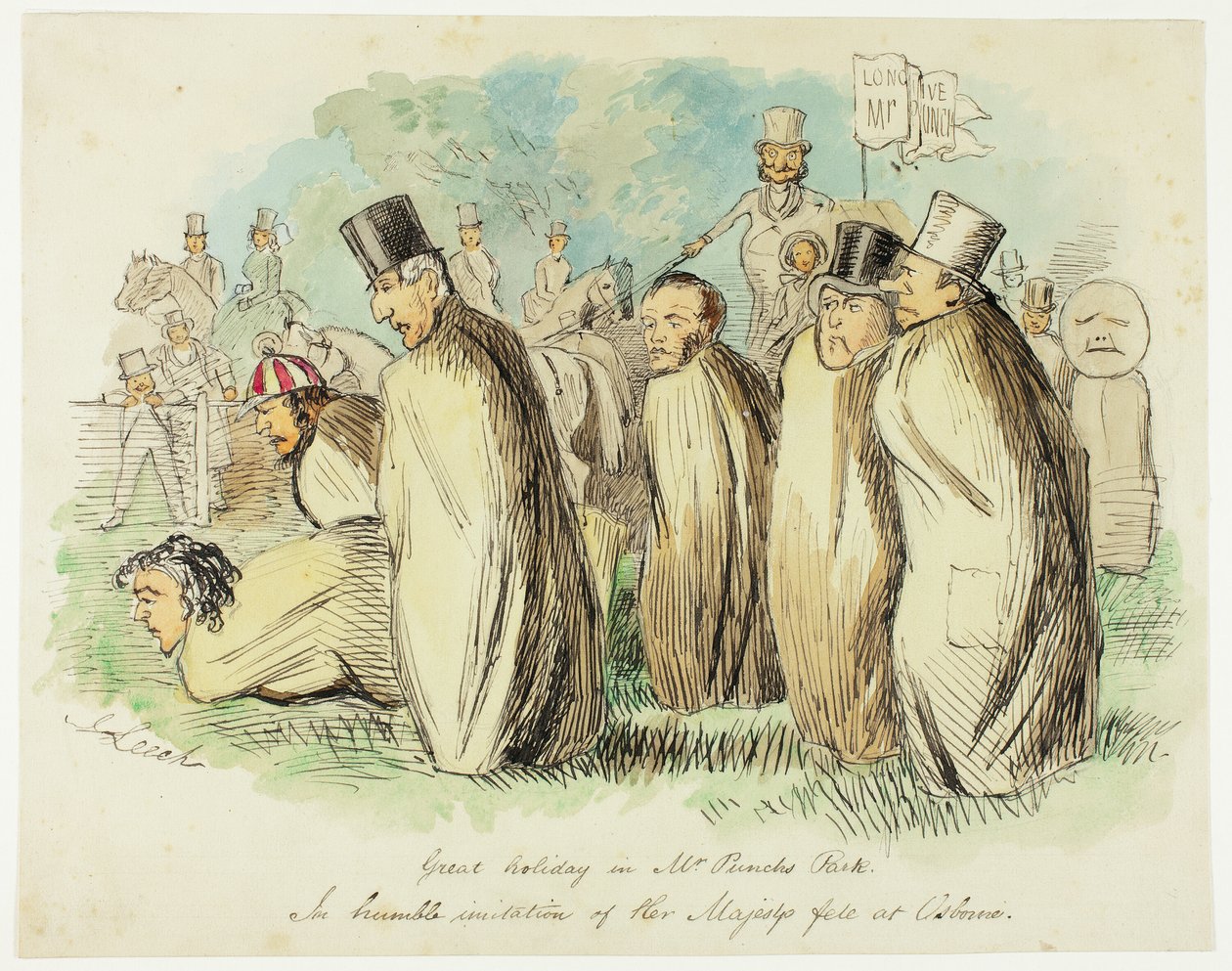 Grandes vacaciones en el parque del Sr. Punch de John Leech