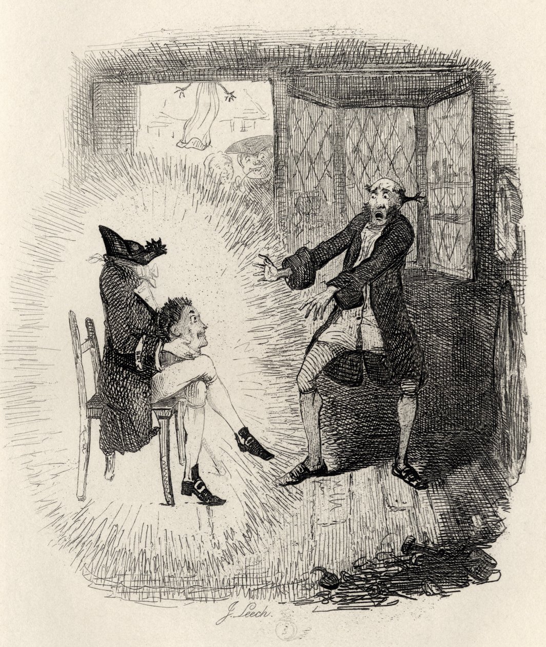 Hamilton Tighe, de "The Ingoldsby Legends", de Thomas Ingoldsby, publicado por Richard Bentley  Son. de John Leech