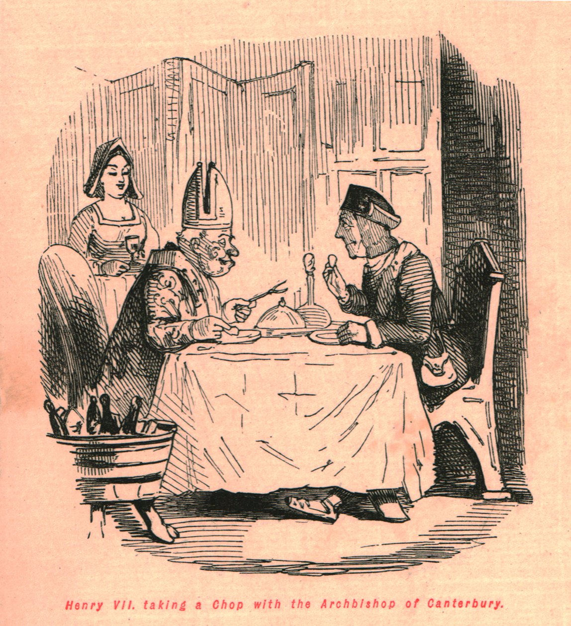 Enrique VII comiendo con el Arzobispo de Canterbury de John Leech
