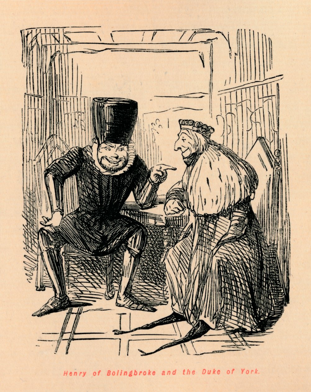 Enrique de Bolingbroke y el Duque de York, c1860 de John Leech
