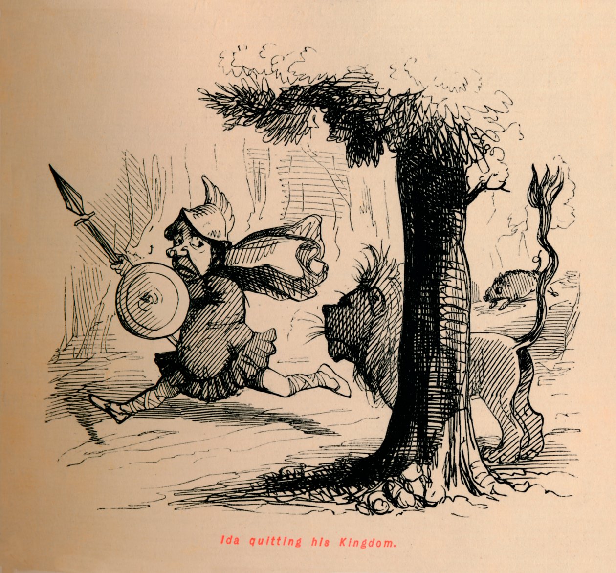 Ida abandonando su reino, c1860 de John Leech
