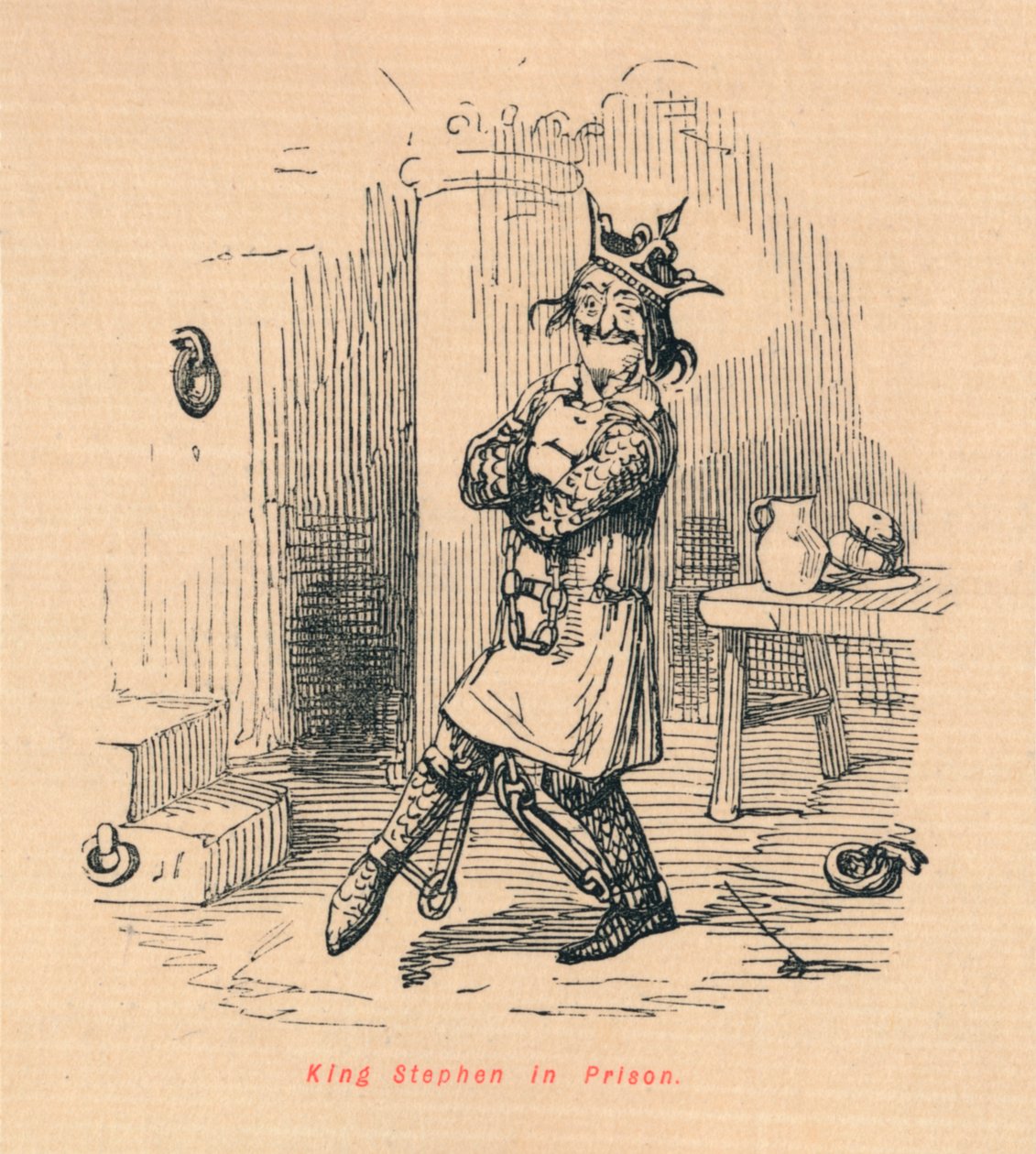 El rey Esteban en prisión, c1860, c1860 de John Leech