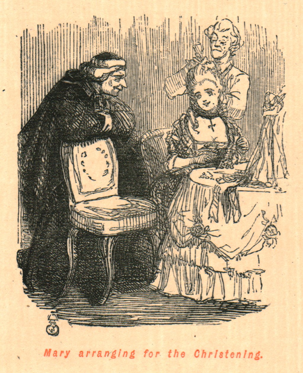 María organizando el bautizo de John Leech