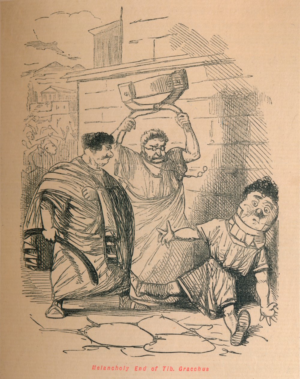 El melancólico fin de Tib Gracchus, 1852 de John Leech