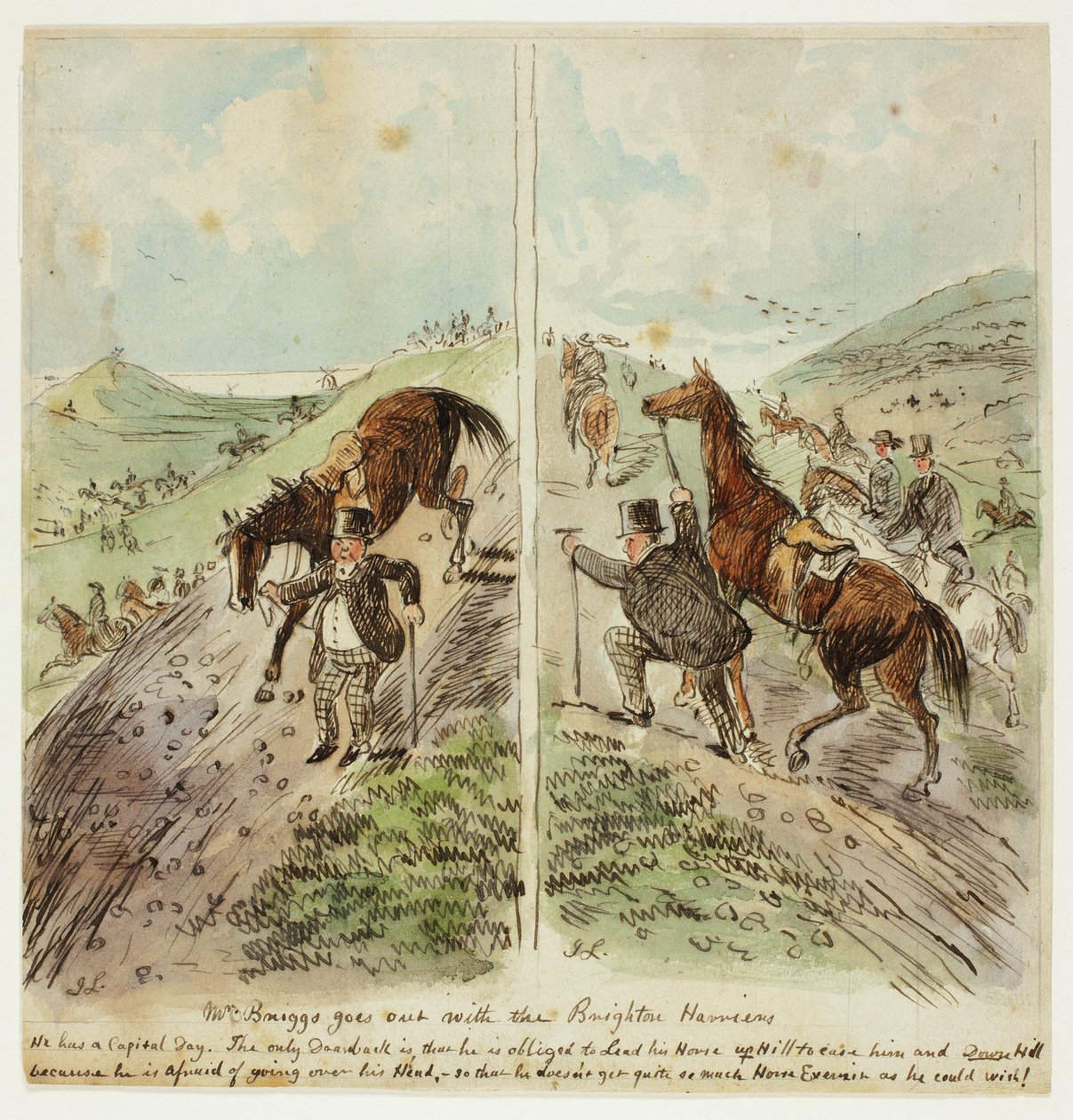 El Sr. Briggs sale con los Brighton Harriers de John Leech