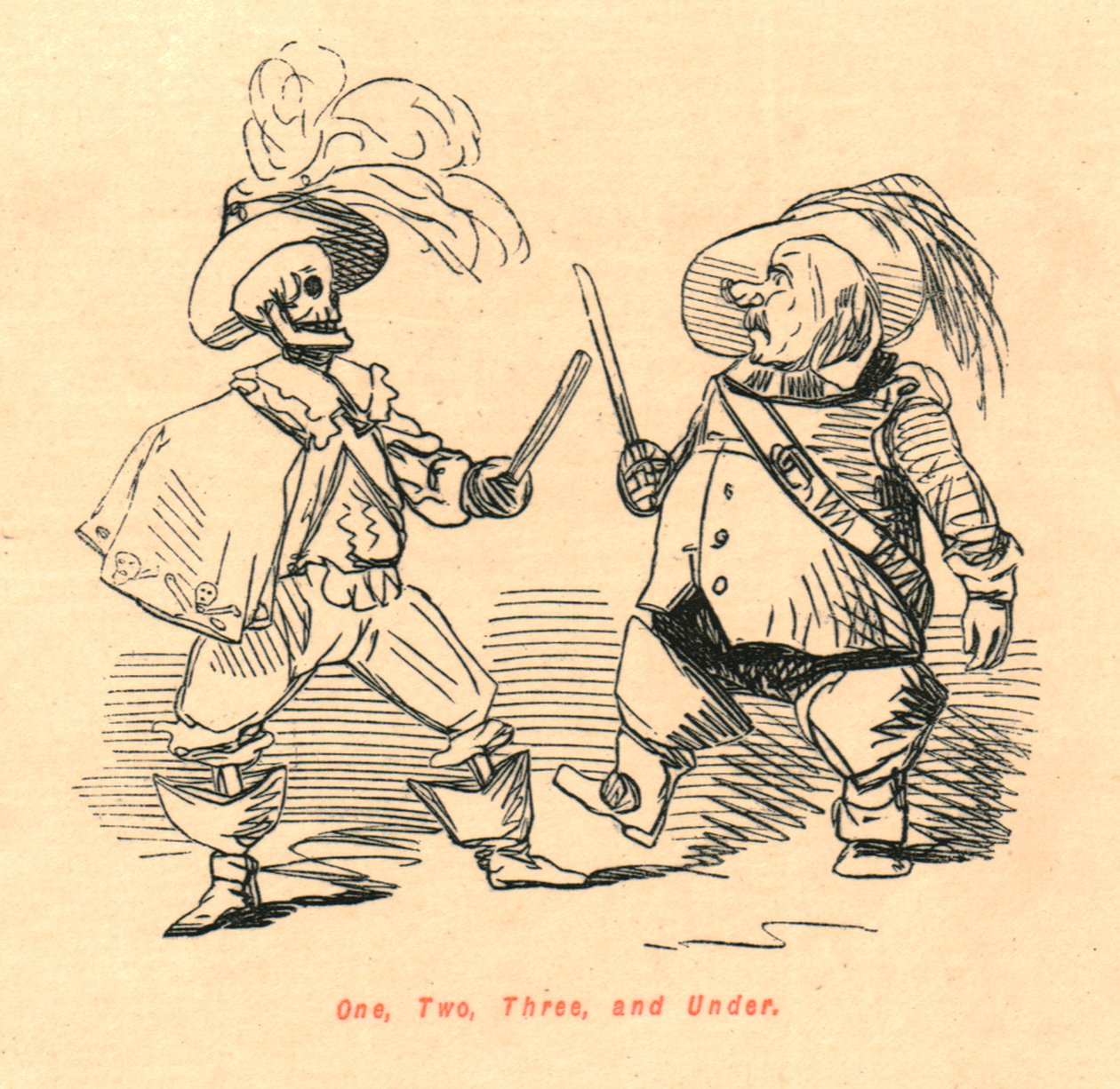 Uno, dos, tres y abajo, 1897 de John Leech