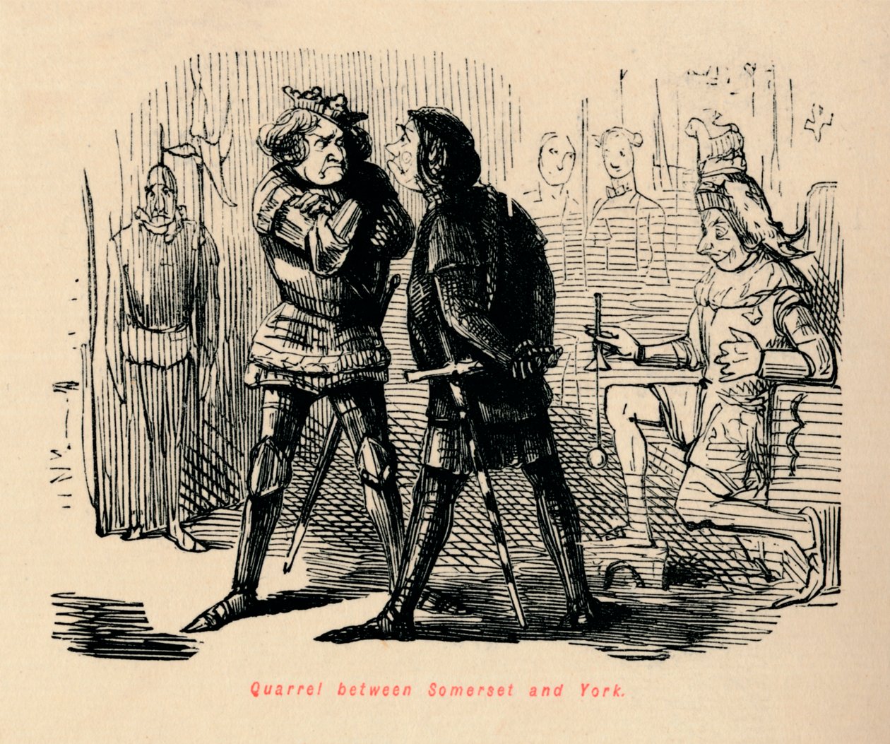 Disputa entre Somerset y York de John Leech