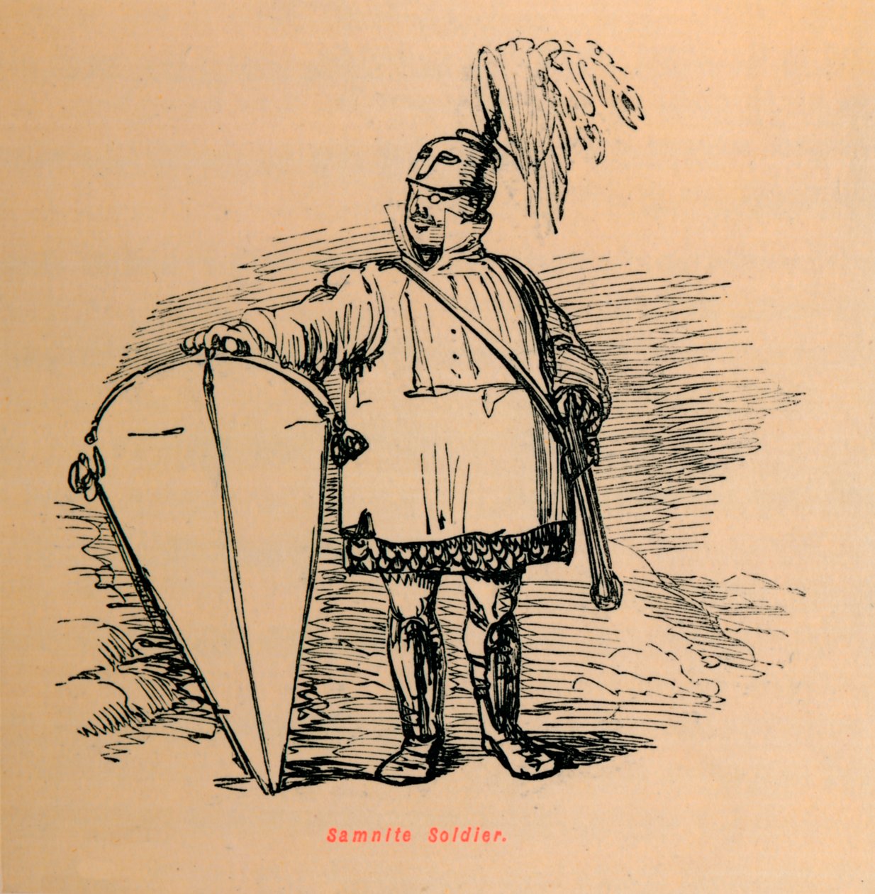 Soldado samnita, 1852 de John Leech