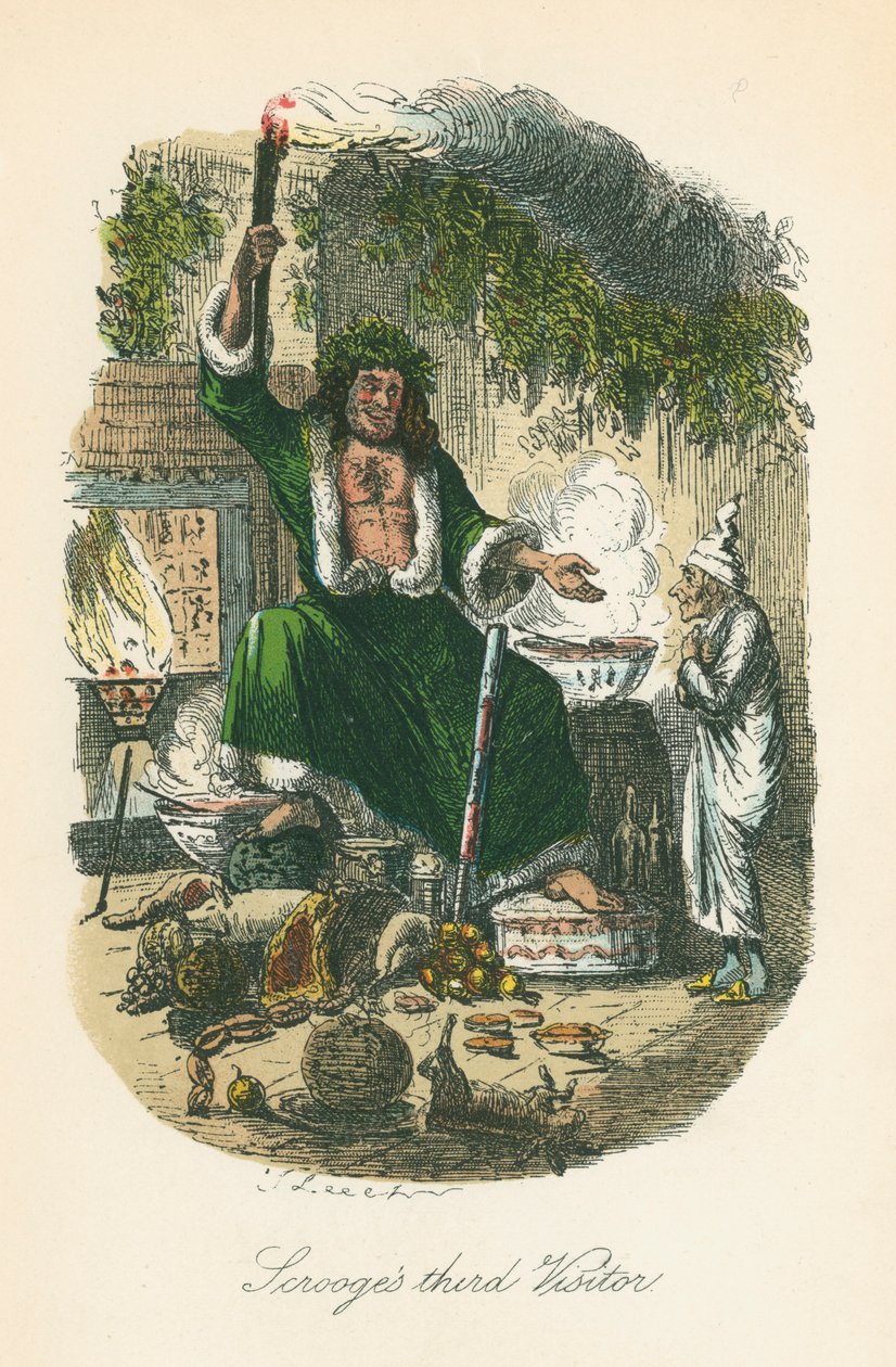 Escena de Un cuento de Navidad de Charles Dickens, 1843 de John Leech