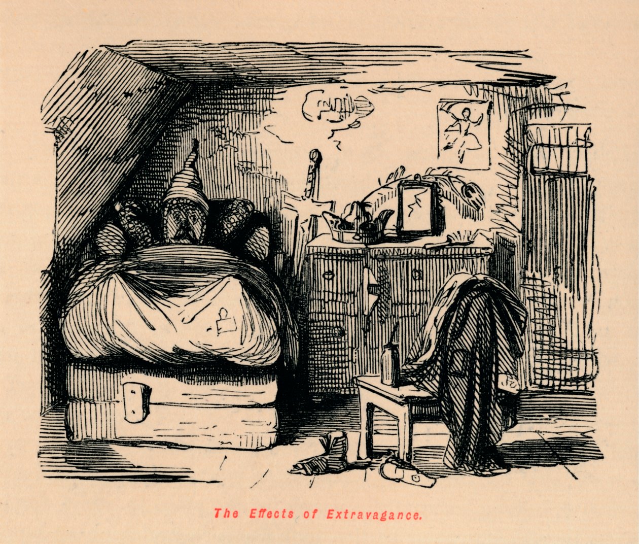 Los efectos de la extravagancia, c1860 de John Leech