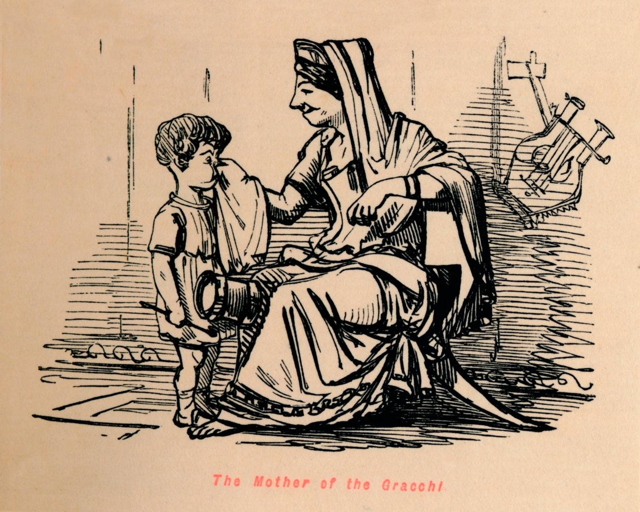 La madre de los Gracos, 1852 de John Leech
