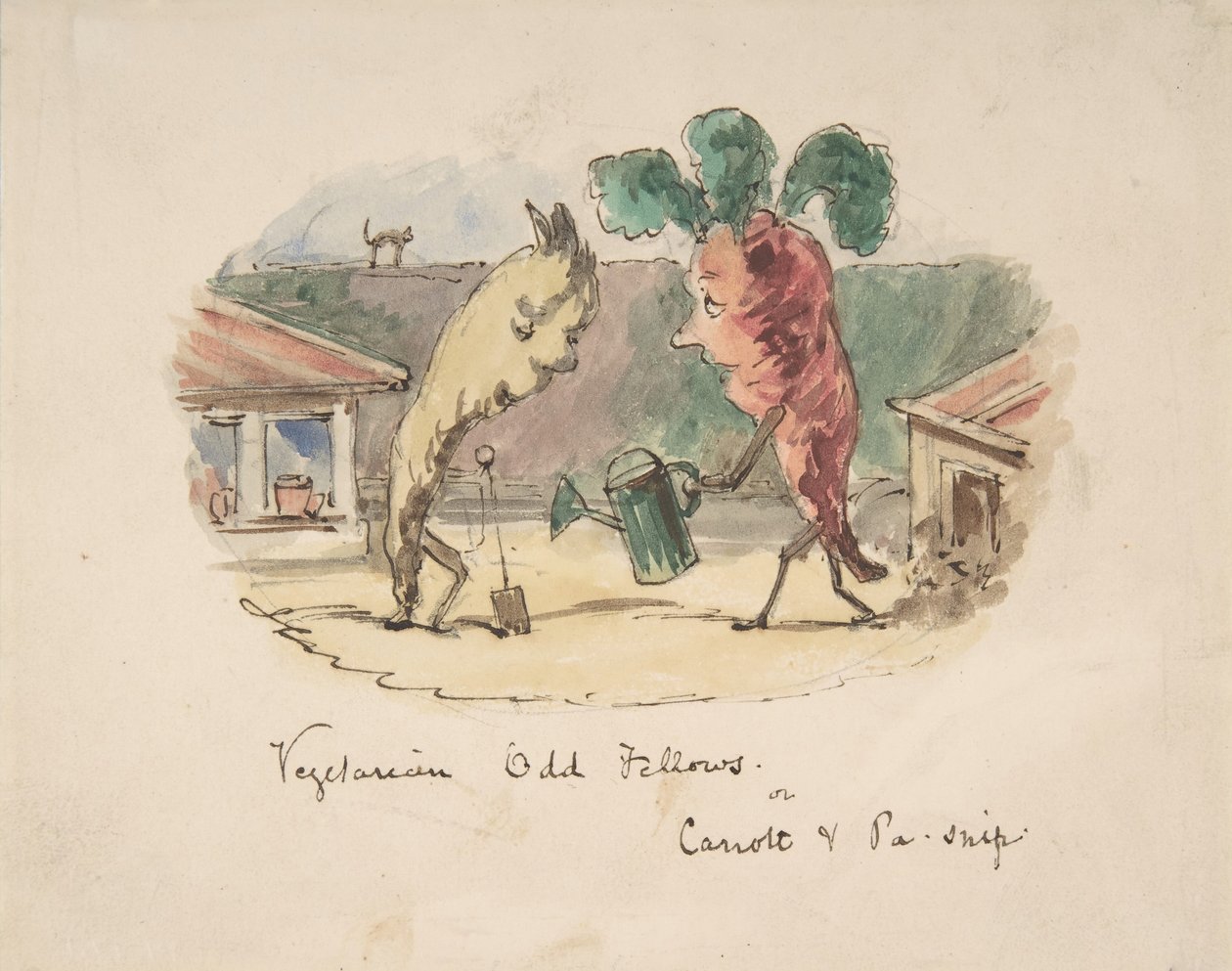 Vegetarianos Extraños: o, Zanahoria y Nabo, 1837-64 de John Leech