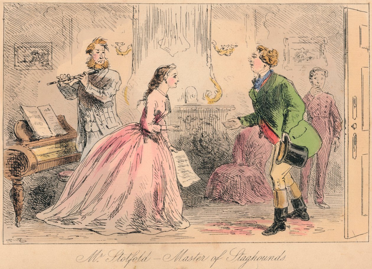 Sr. Stotford - Maestro de sabuesos, 1865 de John Leech and Hablot Knight Browne