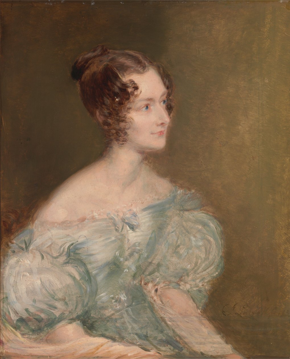 Retrato de mujer, probablemente la Sra. Price de Rugby de John Linnell
