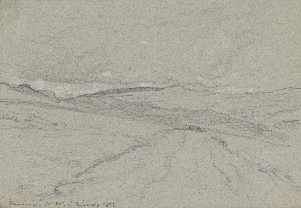 Vista de la montaña en el norte de Gales de John Linnell