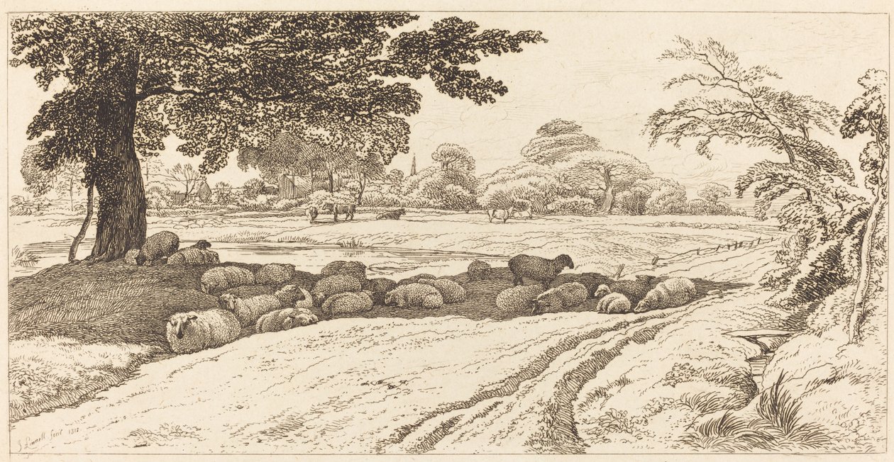 Ovejas al mediodía de John Linnell