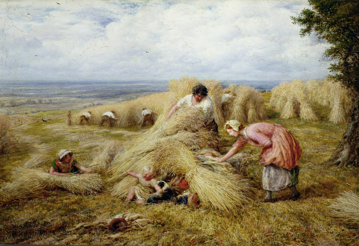La cuna de la cosecha: Mediodía de John Linnell