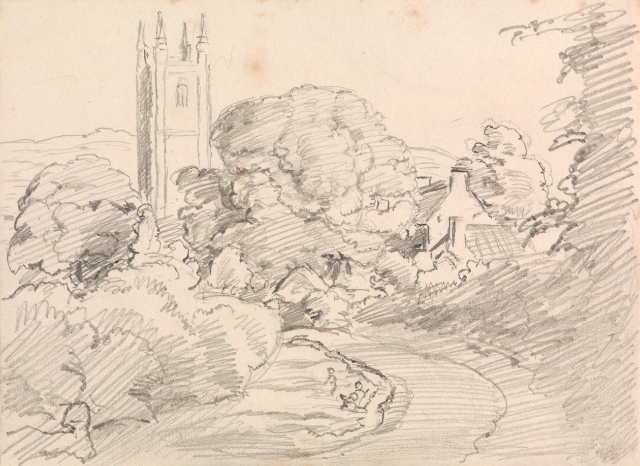 Pueblo de Widecombe de John Linnell