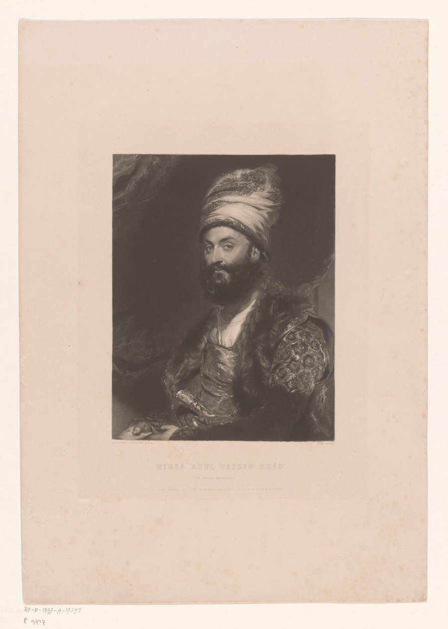 Portret de Mirza Abolhassan Khan Ilchi Mirza Abul Hassan Khan / (El embajador persa) (título sobre el objeto) de John Lucas