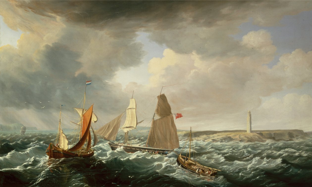 Una Bergantina, un Galiote Holandés y Barcos de Pesca de John Lynn