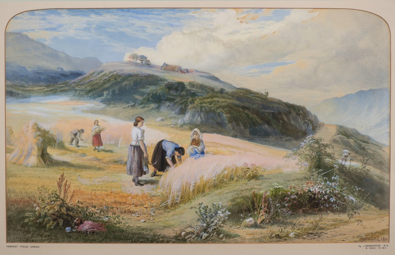 Campo de cosecha, Arran de John MacWhirter