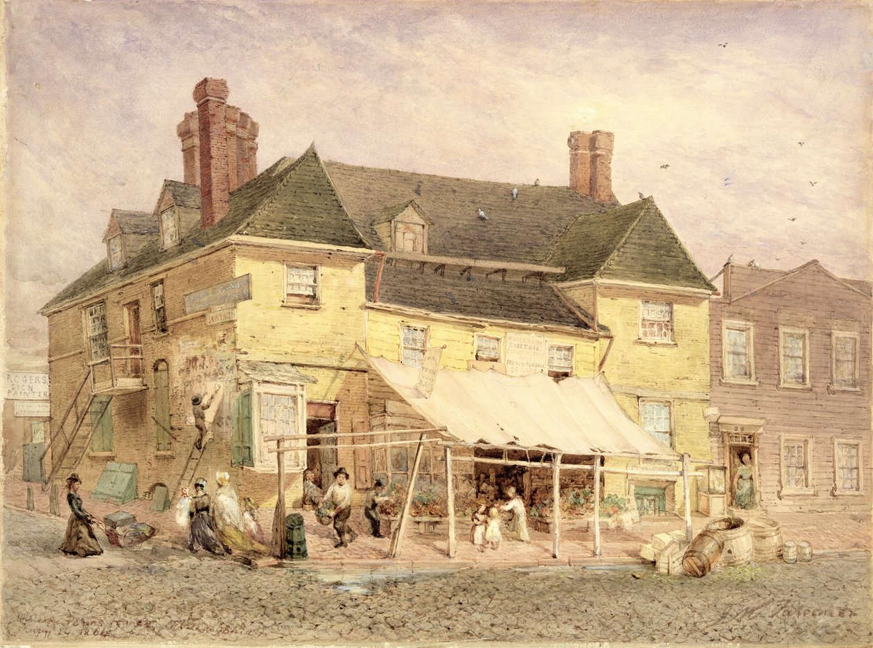 Mansión de William Penn, South Second Street, Filadelfia, 1864 de John Mackie Falconer